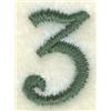 Number 3 Sewing Clock Icon 6.5"