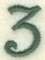 Number 3 Sewing Clock Icon 6.5"