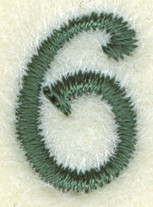 Number 6 Sewing Clock Icon 6.5"