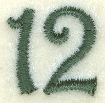 Number 12 Sewing Clock Icon 6.5"
