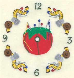 Thimble Sewing Clock 8"