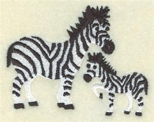 Zebra Mom and Baby