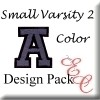Small Varsity 2 Color Alphabet