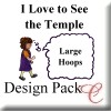 I Love to See the Temple (Large Hoops)