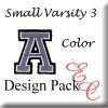 Small Varsity 3 Color Alphabet