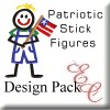 Patriotic Stick Figures
