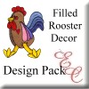 Filled Rooster Decor