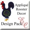 Appliqué Rooster Decor