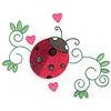 Ladybug swirls & hearts large