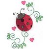 Ladybug hearts & swirls small