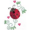 Ladybug hearts & swirls large