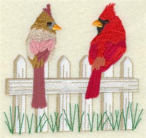 Cardinals on Fence