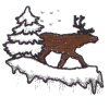 Elk in the woods