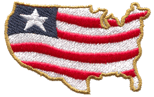 Flag inside United States