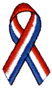 Campaign Ribbon - Flag Colors, outlined