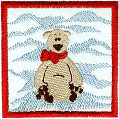 Sitting Polar Bear Applique