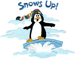 Snows Up! Penguin Applique