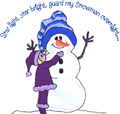 Snowman/Saying Applique