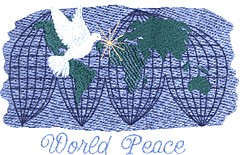 World Peace with Dove Flying