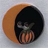 The Button Collection by Mill Hill / Moon With Pumpkin Button