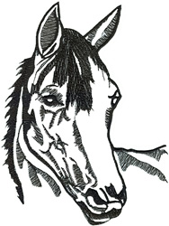 Horse head Embroidery Design by Grand Slam Designs