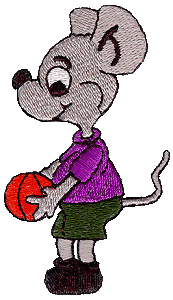 Mouse playing basketball