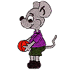 Mouse playing basketball