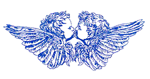 Angels kissing