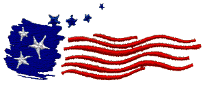 Stylized Flag, with receding stars - smaller