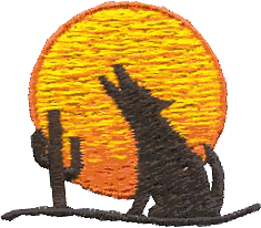 Howling Coyote Silhouette, small