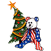 Patriotic Christmas Bear, larger