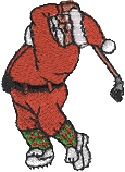 Golfing Santa