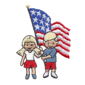 Kids with Flag