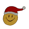 Smiley Face with Santa Hat