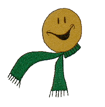 Smiley Face with Winter Scarf