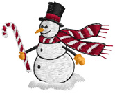 Snowman Candy Cane