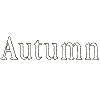 Autumn Text Outline, for quilting