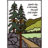 Spend a Day in the Woods - Embroidered with saying