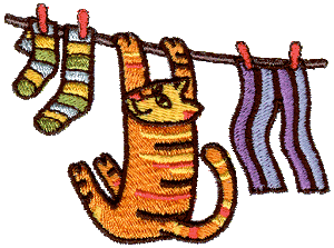 Cat Clothesline