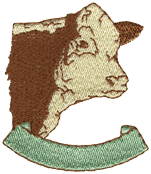 Cow Head with Banner