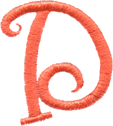 Curly Uppercase D
