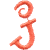Curly Lowercase J