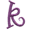 Curly Lowercase K