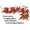 Leaves - Embroidered with saying