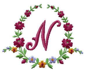 N Flower Monogram