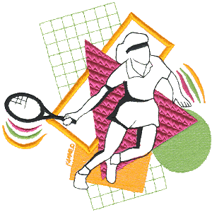Female Tennis Graphic
