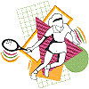 Female Tennis Graphic
