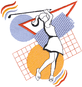 Female Golf Graphic