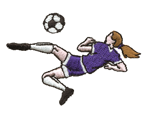 Female Soccer Player, kicking