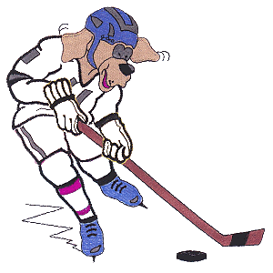 Canine Hockey Player